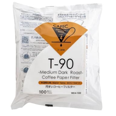 CAFEC Specialty Coffee Paper by Roast Type (Medium Roast (CUP 4)) V60 02 style universal 1 to 4 cup Disposable Coffee Filter for Pour Over Dripper brewing MC4-100W