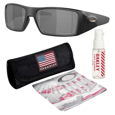 Oakley OO9231 Heliostat Rectangle Shaped Polarized Sunglasses for Men – Includes Official Eyewear Kit – Matte Black Frame with Prizm Black Lens