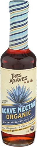 Tres Agaves Organic Agave Nectar for Cocktails – 100% Blue Agave, Low Calorie Sweetener – Vegan, Gluten-Free, Non-GMO – 375mL Bottle (1 Pack)