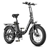 ENGWE 1125W Electric Bike for Adults, L20 2.0 20''×3.0'' Fat Tire Electric Bicycle 52V 13Ah Removable Battery Max Range 68Miles & 28MPH for Urban Commuters (L20 2.0, Black)