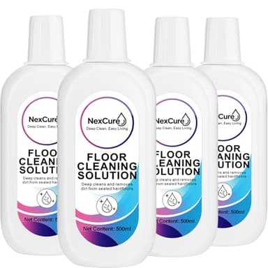 JXXAMZ33 Tineco Cleaning Solution Compatible – 4 Pack (500ml Each, 2L Total) Tineco Floor Cleaner Refill, Multi-Surface Floor Cleaning Solution for iFloor & Floor One, Residue-Free & Pet Safe