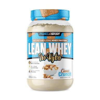 Musclesport Lean Whey Revolution™ Protein Powder - Whey Protein Isolate - Low Calorie, Low Carb, Low Fat, Incredible Flavors - 25g Protein per Scoop - 2lb Cinna Crunch