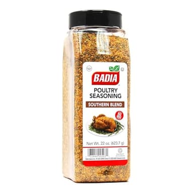 Badia Poultry Seasoning Southern Blend 22 oz – Classic Southern Style Herb & Spice Mix with Sage, Thyme & Spices – No MSG, Kosher, Gluten Free