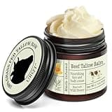 URQT Beef Tallow for Skin - Organic Grass-Fed Whipped Beef Tallow and Honey Balm - Deeply Moisturizing for Face & Body - Natural Skin Care for Soft, Supple Skin