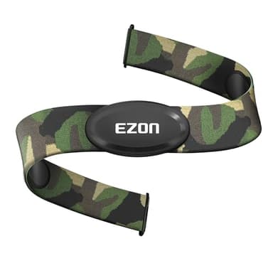 C009Pro Heart Rate Monitor Chest Strap with BLE 5.1& ANT+,HR Monitor Chest Sensor,Up to 400H Battery Life,Sitable for Running Cycling Gym,Compatible with Polar/Strava/Wahoo/Peloton (Camouflage Green)