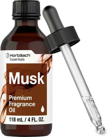 Horbäach Musk Fragrance Oil | 4 fl oz (118ml) | Premium Grade | for Diffusers, Candle and Soap Making, DIY Projects & More