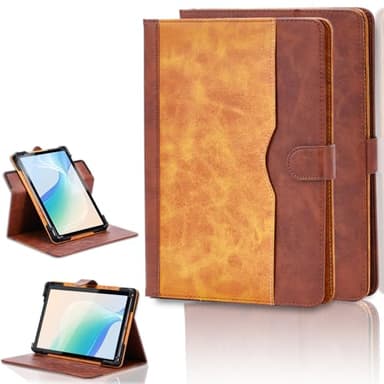 Case Compatible for Axzy Pad Pro 12-inch Case 360 Degree Rotation Multi-Viewing Angels PU Leather Stand Folio Cover Brown