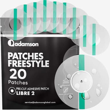 Freestyle 20 Libre 2 Covers Waterproof – Transparent, Easy to Apply and Remove, Long-Lasting, No Glue on Center, Non-Irritating – Ideal for Sports, Swimming, and Daily Use - PAC3