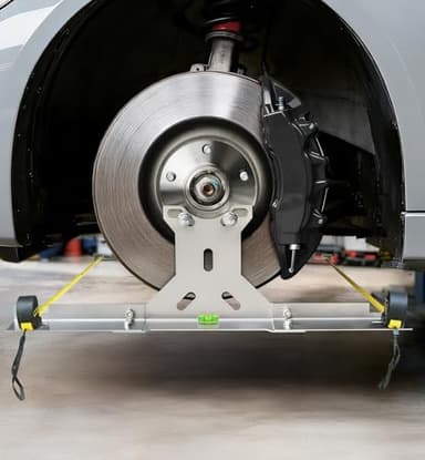 Toplamper Wheel Toe Alignment Tool Kit for at Home DIY Garage Use, Stainless Steel Toe Plates with Dual Tape Measures, Quick Front-End Toe Check for Automotive Cars Trucks SUVs (Patent Design)