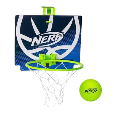Nerf Nerfoop - The Classic Mini Foam Basketball and Hoop - Hooks On Doors - Indoor and Outdoor Play - A Favorite Since 1972