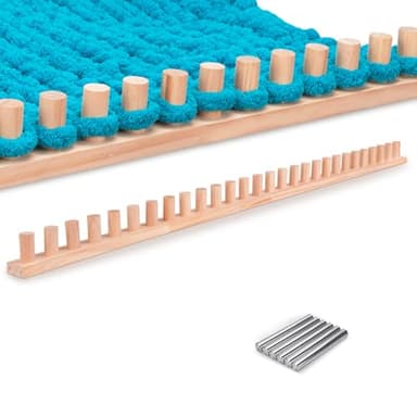 LITURTOO 70" Chunky Blanket Loom - Loom for DIY Throw Blankets, Adjustable Size Hand Knitting Yarn Chunky,No Needles Required,Beginner Friendly Yarn Craft