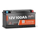HumsiENK 12V 100Ah Dual Purpose Marine Starting LifePO4 Battery, 1200CCA, Bluetooth Lithium Cranking Battery with Self-Heating, Deep Cycle, Bulit-in Smart 200A BMS, Ideal for Trolling Motor, RV, Boat