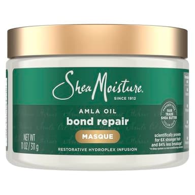 SheaMoisture Bond Repair Masque Amla Oil Deeply Moisturizes and Visibly Repairs Damage with Hydroplex Technology and Amla Oil for Stronger Hair with Restorative HydroPlex Infusion 11 oz