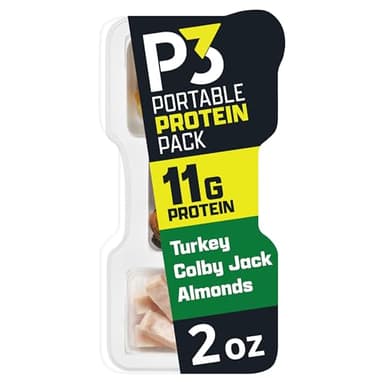 P3 Portable Protein Pack Turkey, Almonds, Colby Jack Cheese, 2 oz Tray