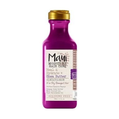 Maui Moisture Heal & Hydrate + Shea Butter Conditioner to Repair & Deeply Moisturize Tight Curly Hair with Coconut & Macademia Oils, Vegan, Silicone, Paraben & Sulfate-Free, 13 fl oz