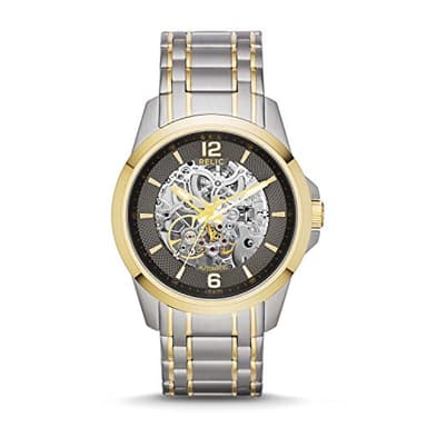 Relic by Fossil Men's Damon Silver and Gold Two-Tone Stainless Steel Bracelet Automatic Watch (Model: ZR12109)