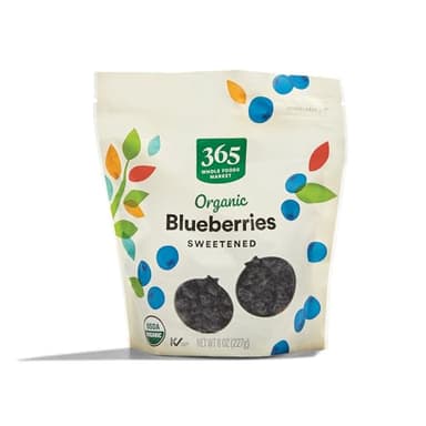 365 by Whole Foods Market, Organic Dried Blueberries, Sweetened, 8 Ounce