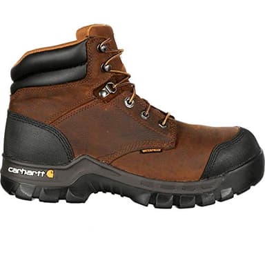 Carhartt Men's Rugged Flex WP 6" Composite Toe Work Boot, Dark Brown Oil Tanned, 10.5 W US