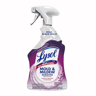 Lysol Mold & Mildew Remover Spray, Bathroom & Shower Cleaner, Disinfectant Spray, Stain Remover with Bleach, Tough on Black Mold, Multipurpose Cleaner for Home and Kitchen, 32oz
