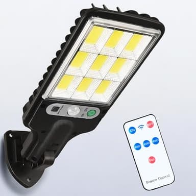 HWHDJ 150W Solar Street Light Motion Sensor, 30000LM Solar Parking Lot Lights, IP65 Waterproof, Black, Modern Style, Outdoor Use, 3.3 x 1 x 8.9 inches