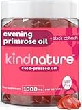 Kind Nature Evening Primrose Oil Gummies - Cold-Pressed PMS Support Supplement for Women - 1000mg per Serving - with Black Cohosh Extract