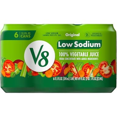 V8 Original 100% Vegetable Juice, 11.5 fl oz Can (6 Pack)