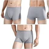 5 Packs Mens Disposable 100% Cotton Underwear Boxers Portable Shorts for Travel Fitness Swimming Hotel Spa Hospital Stays （Grey-5pcs,S)
