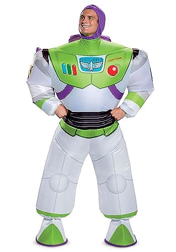 Disguise mens Disney Buzz Lightyear Inflatable Toy Story 4 Adult Sized Costumes, White, One Size Adult US