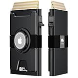 furid Smart Airtag Wallet Men: Metal Wallet with Airtag Holder - Apple Air Tag Wallet for Men Airtag, Slim Minimalist Pop Up Card Wallet