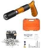 Manual Mini Steel Nail Gun Power Adjustable Wall Nail Guns for Ceiling, Portable Nail Gun, Steel Nail Gun for Red Brick Walls,Concrete Walls, Household Nail Gun Tools with 100 Round Nails