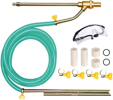 Selkie Pressure Washer Sandblasting Kits - Wet Abrasive Sandblaster Attachment, with Replacement Nozzle Tips,Protect Glasses, 1/4 Inch Quick Disconnect, 5000 PSI
