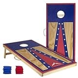 Himal Outdoors Cornhole Board Set, Choose Between 4 x 2 Feet Blue-red Game Boards, Includes 8 Corn Hole Toss Bags