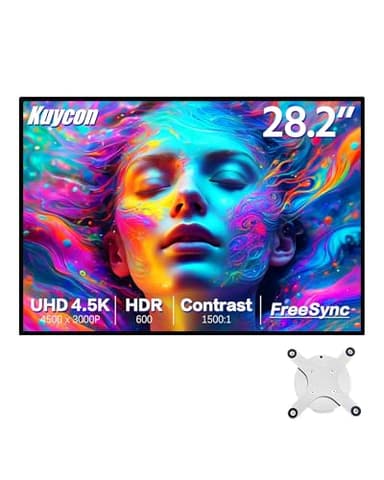 Kuycon P20 28.2’’ 4.5K 192 PPI UHD Monitor, IPS Black Panel, 99% sRGB, 99% DCI-P3, True 10-bit Color,DisplayHDR 600, 100W Thunderbolt 4, FreeSync,HDMI,DP,1 yr Warranty (Honeycomb - Without Stand)