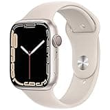 Apple Watch Series 7 (GPS + Cellular, 45 MM) Starlight Aluminum Case with Starlight Sport Band (Renewed)