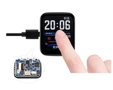 RP2350 Microcontroller Development Board with 1.69inch Touch LCD 240×280 Pixel, Rounded Corners, Dual-Core & Dual-Architecture Design, 16MB Flash, Accelerometer and Gyroscope Sensor,USB Type-C Port