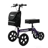 ELENKER Mobility All-Terrain Knee Scooter, Medical Scooter Double Handbrake for Foot, Ankle, and Leg Injuries – Ideal for Surgery Recovery Purple