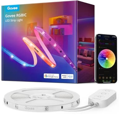 Govee RGBIC Pro LED Strip Lights, 32.8ft Color Changing Smart LED Strips, Works with Alexa and Google, Segmented DIY, Music Sync, WiFi and App Control, LED Lights for Bedroom,Home Decor