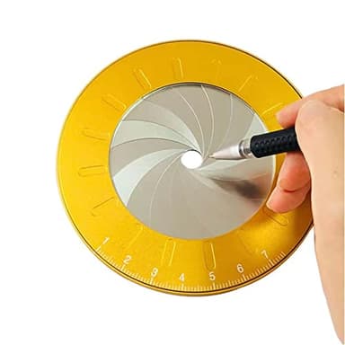 Szliyands Circle Drawing Maker, Adjustable Rotary Circle Template Measuring & Drawing Ruler, Aluminum Alloy + Stainless Steel Drafting Ruler Measurement Tool for Circles