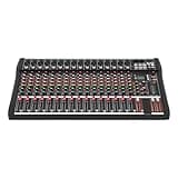 16 Channel Audio Mixer, Soundboard Mixing Console Sound Mixer DJ Sound Controller with USB & Bluetooth, Studio Audio Mixer for Professional and Beginners (16 Channel)