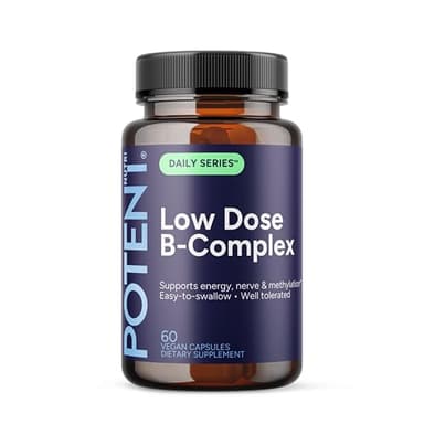 Potent Nutri Low Dose B-Complex - 60 Capsules - Complete Daily Support - Well Tolerated, Easy to Swallow - Supports Energy & Wellness