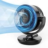 DR.PREPARE Oscillating Air Circulator Fan for Bedroom, 11.6” Height Powerful Table Fan, 70° Auto-Oscillating, 100° Adjustable Tilt, 3 Speeds, Efficient Cooling & Circulation for Home, Kitchen, Office
