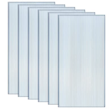 Hotop 6 Pcs Polycarbonate Greenhouse Panels Double Layer Polycarbonate Panels Waterproof UV Protected Sheet Corrugated Plastic Roof Greenhouse Replacement Cover (4' X 2' X 0.24")