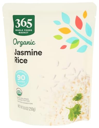 365 by Whole Foods Market, Organic Jasmine Rice, 90-Second Microwave in Pouch, 9 Ounce