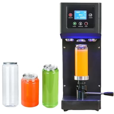 Airosia Semi-Automatic Can Sealing Machine- 2.4-6.7 inch Height Adjustable,Commercial soda can sealer machine for Plastic and Aluminum Beer Can (5.5cm in Diam)-Black Cup Sealing Machine