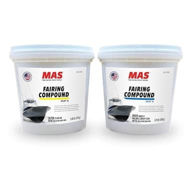 MAS Epoxies Fairing Compound, Pre-Filled Epoxy Fairing Compound for Fiberglass, Wood, and Marine Repair, Easy Sanding, Non-Sag, Smooth Texture, Body Filler Alternative for Boat Surfaces (2 Pint Kit)