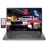acer Chromebook Plus 14" FHD Touchscreen Laptop, Intel i3-N305 Processor, 8GB LPDDR5 RAM, 672GB Storage (512GB SSD+160GB Docking Station Set), Intel UHD Graphics, Wi-Fi 6E, Chrome OS, Gray