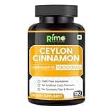 Rimo Nutrition Ceylon Cinnamon Capsules 1000mg Per Serving 120 Capsules Gluten Free, Pure, Non-GMO & Gluten Free