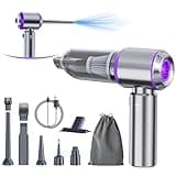 Car Vacuum Portable Cordless 20000PA High Power Mini Vacuum Cleaner 4-in-1 Compressed Air Duster Blower Pump Hand Held Vacuum with Brushless Motor for Car, Home, Office,Camping Car Accessories Gifts