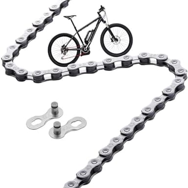 CooMeng 8 Speed Ebike Chain Anti-Rust E-Bike Chain Compatible with Bosch, BAFANG and Other 8 Speed Chain Driven eBike Systems, (136 Links, Included 1 Pair Missing Link)