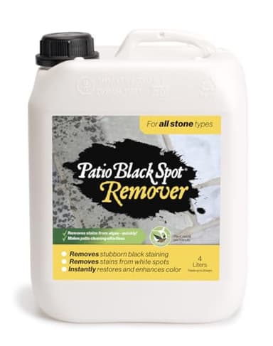 Patio Black Spot Remover - for All Stone Type - Restore Natural Colour - Removes Stains Caused by Black Spots, Removes Stains Caused by Algae - Biodegradable & Acid-Free - 4 L